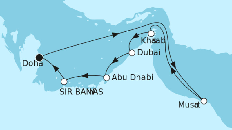 11 Nächte - Doha mit Oman & Sir Bani Yas