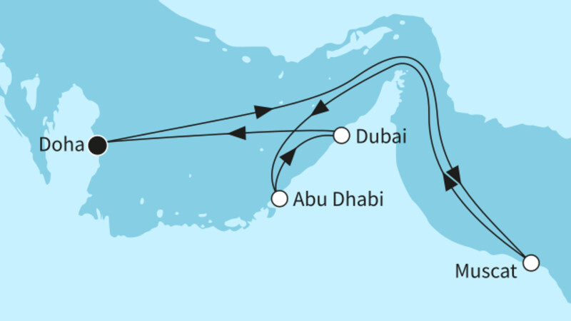 7 Nächte - Jahresauftakt im Orient - ab/bis Doha 7 Nächte - Jahresauftakt im Orient - ab/bis Doha