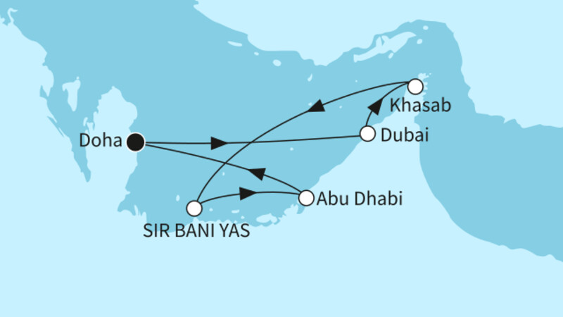 7 Nächte - Doha mit Abu Dhabi & Sir Bani Yas