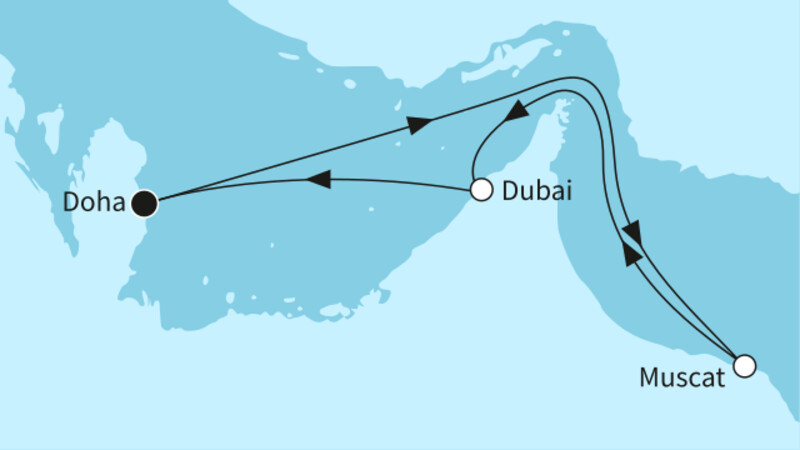 7 Nächte - Zauber des Orients - ab/bis Doha 7 Nächte - Zauber des Orients - ab/bis Doha