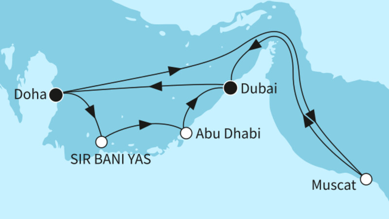 11 Nächte - Jahresauftakt im Orient - ab Doha/bis Dubai