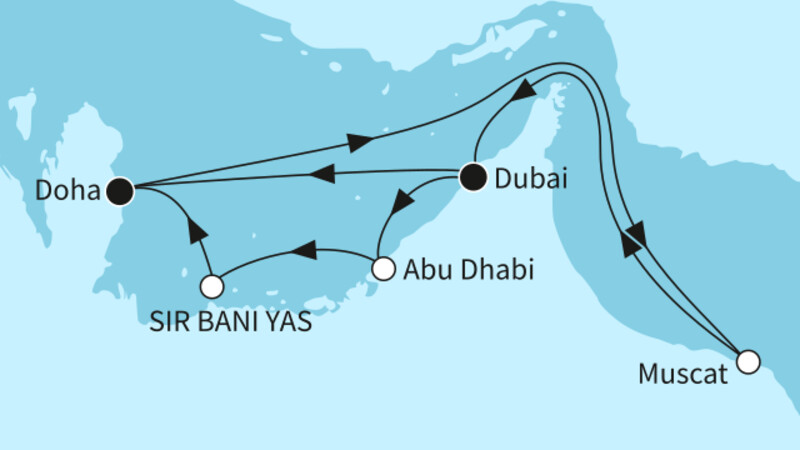 10 Nächte - Zauber des Orients - ab Dubai/bis Doha 10 Nächte - Zauber des Orients - ab Dubai/bis Doha