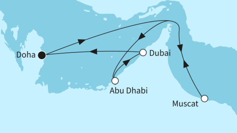 7 Nächte - Zauber des Orients - ab/bis Doha 7 Nächte - Zauber des Orients - ab/bis Doha