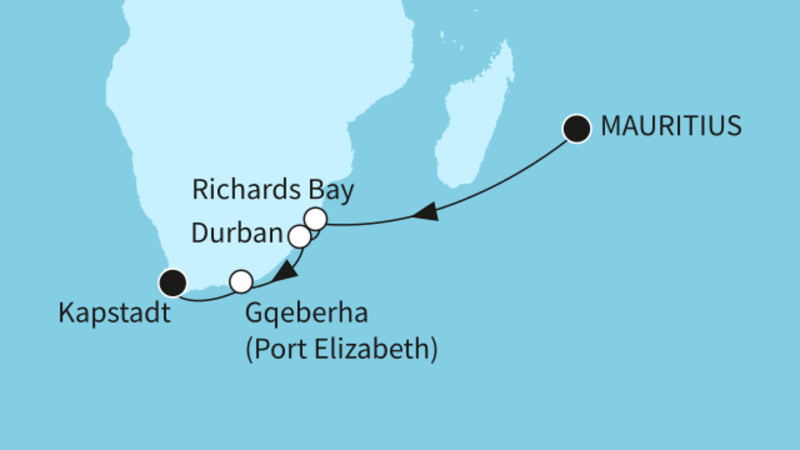 14 Nächte - Südafrika und Inselparadiese - ab Port Louis/bis Kapstadt 14 Nächte - Südafrika und Inselparadiese - ab Port Louis/bis Kapstadt