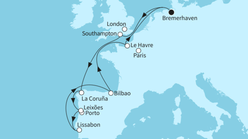 12 Nächte - Westeuropas Vielfalt - ab/bis Bremerhaven 12 Nächte - Westeuropas Vielfalt - ab/bis Bremerhaven