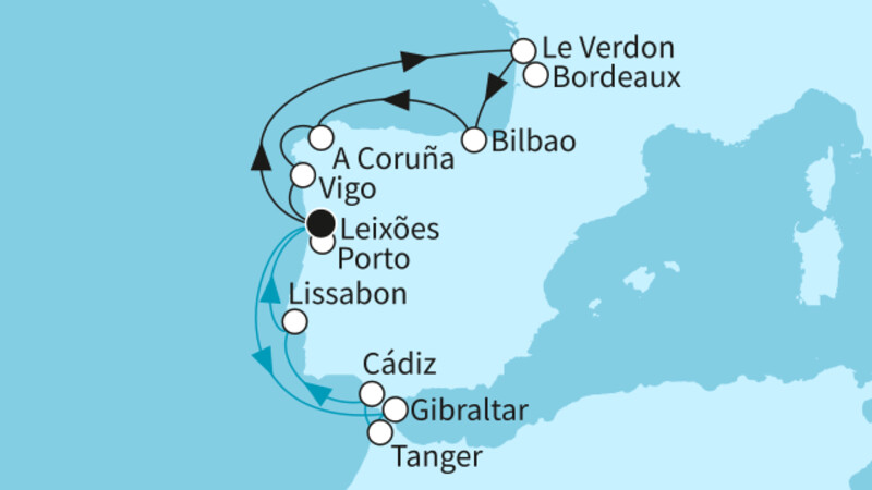 14 Nächte - Sommerzeit an der Westküste - ab/bis Leixoes (Porto) 14 Nächte - Sommerzeit an der Westküste - ab/bis Leixoes (Porto)