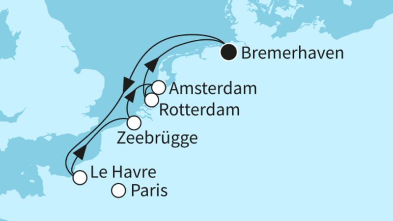7 Nächte - Savoir-vivre in Frankreich und Belgien - ab/bis Bremerhaven 7 Nächte - Savoir-vivre in Frankreich und Belgien - ab/bis Bremerhaven