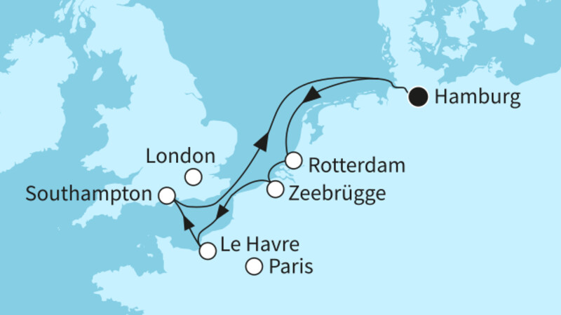 7 Nächte - Westeuropas Vielfalt - ab/bis Hamburg 7 Nächte - Westeuropas Vielfalt - ab/bis Hamburg