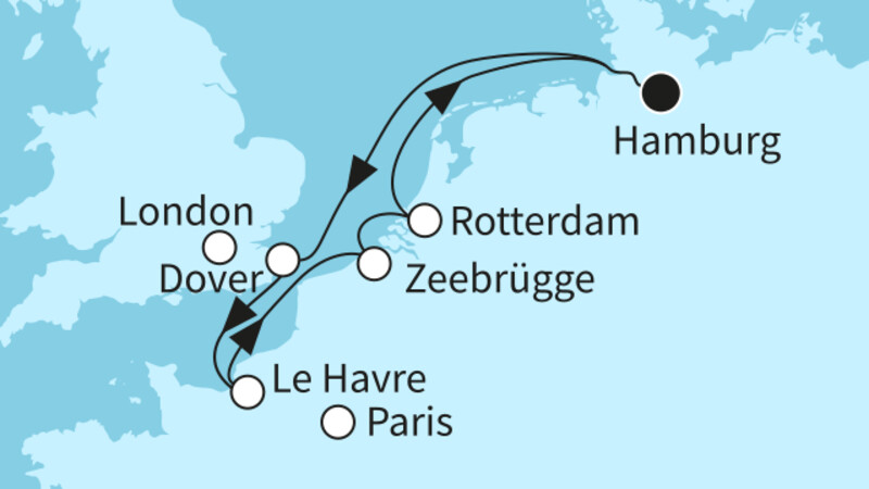 7 Nächte - Westeuropas Vielfalt - ab/bis Hamburg 7 Nächte - Westeuropas Vielfalt - ab/bis Hamburg