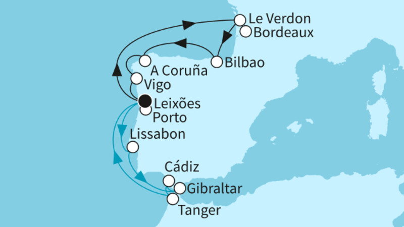 14 Nächte - Sommerzeit an der Westküste - ab/bis Leixoes (Porto) 14 Nächte - Sommerzeit an der Westküste - ab/bis Leixoes (Porto)