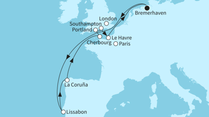 14 Nächte - Westeuropas Vielfalt - ab/bis Bremerhaven 14 Nächte - Westeuropas Vielfalt - ab/bis Bremerhaven