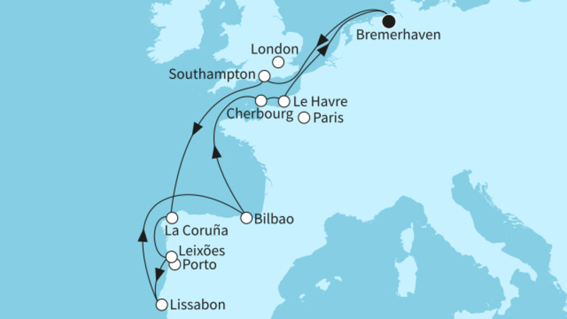 14 Nächte - Westeuropas Vielfalt - ab/ bis Bremerhaven 14 Nächte - Westeuropas Vielfalt - ab/ bis Bremerhaven