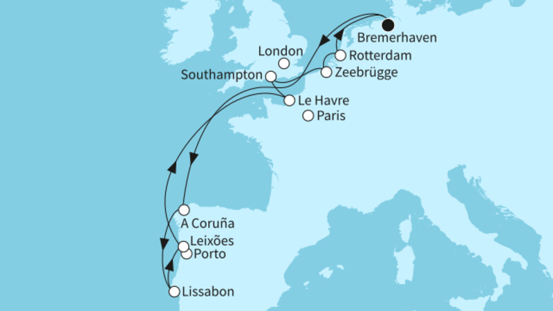 14 Nächte - Westeuropas Vielfalt - ab/bis Bremerhaven 14 Nächte - Westeuropas Vielfalt - ab/bis Bremerhaven