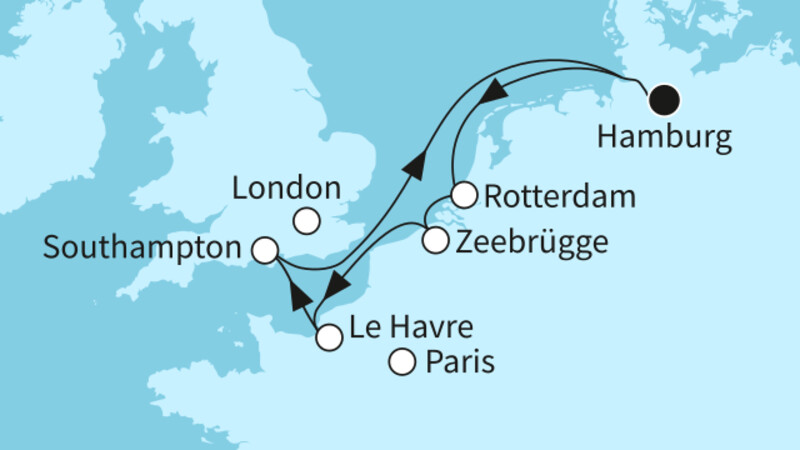 7 Nächte - Westeuropas Vielfalt - ab/bis Hamburg 7 Nächte - Westeuropas Vielfalt - ab/bis Hamburg