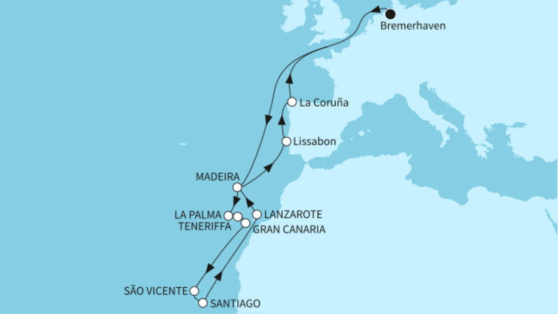 24 Nächte - Winterauszeit auf den Kanaren- ab/bis Bremerhaven 24 Nächte - Winterauszeit auf den Kanaren- ab/bis Bremerhaven