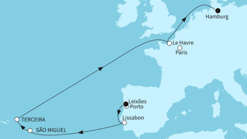 11 Nächte - Abenteuerwelt Azoren - ab Leixões/bis Hamburg 11 Nächte - Abenteuerwelt Azoren - ab Leixões/bis Hamburg